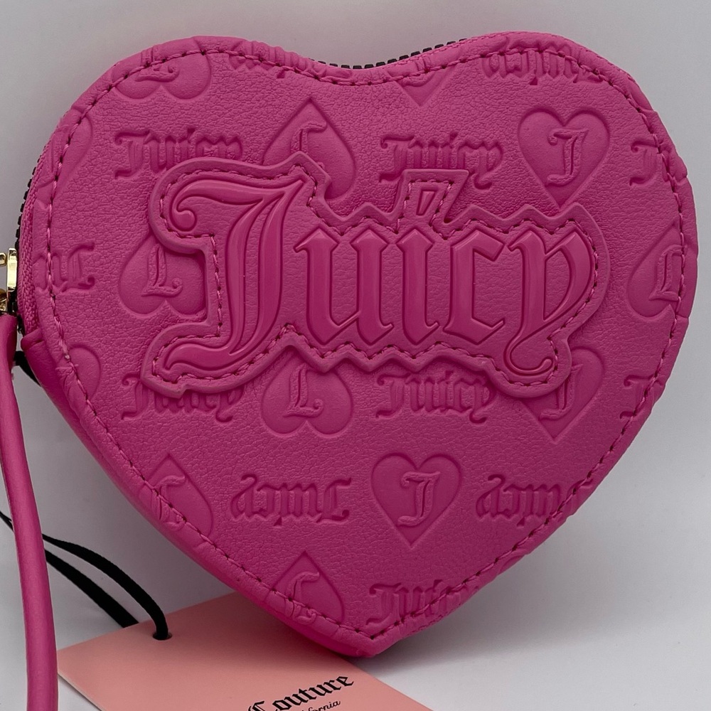 Juicy Couture Pink Heart Zip Around Wrislet NWT